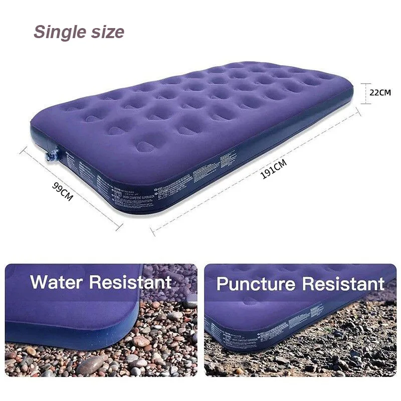 High quality air cushion inflatable  travel outdoor household air bed inflatable sleep recliner bed