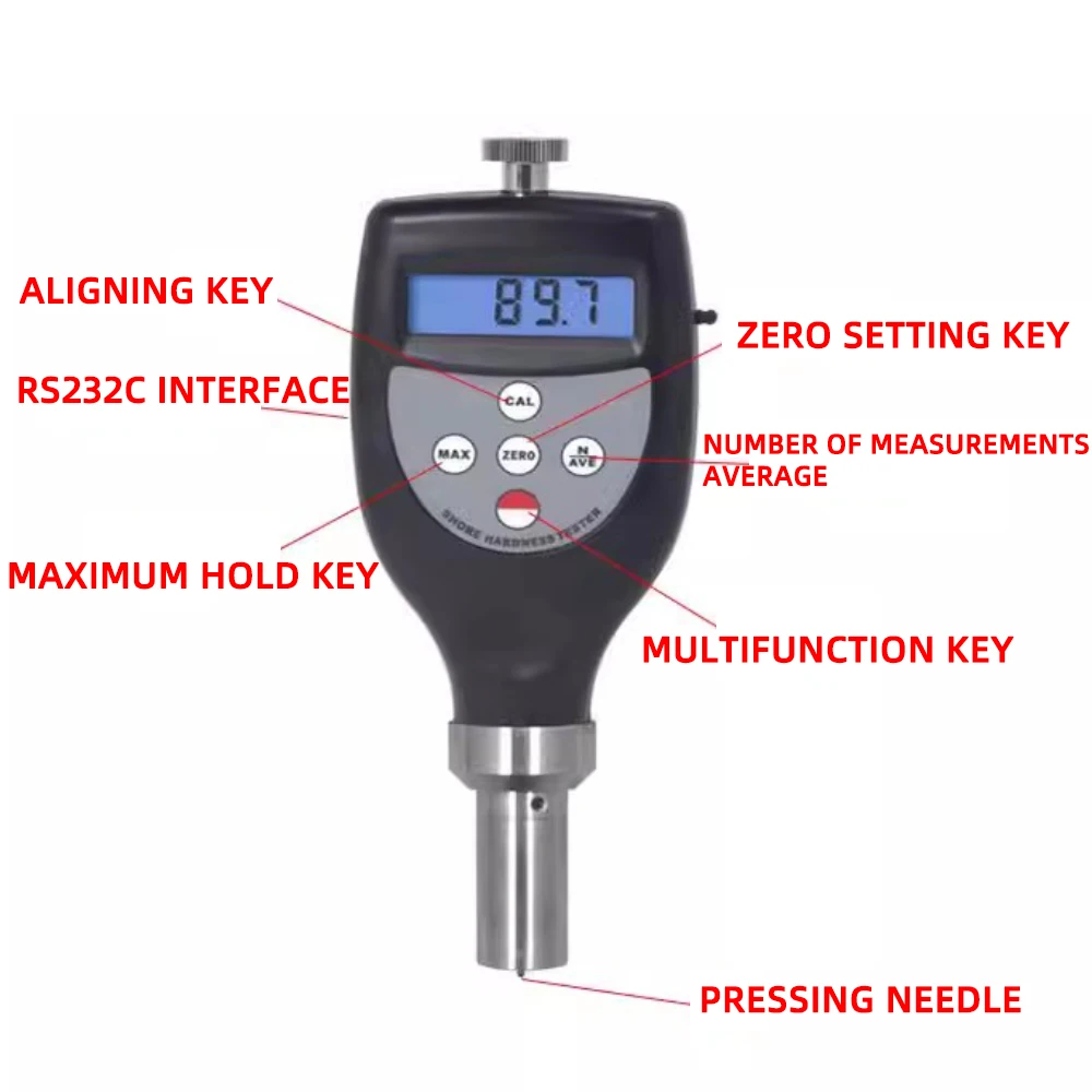 

HT-6510DW Portable Wood Surface Hardness Tester Measuring Wood Hardness Range 10HD~90HD Indentation Digital Hardness Tester
