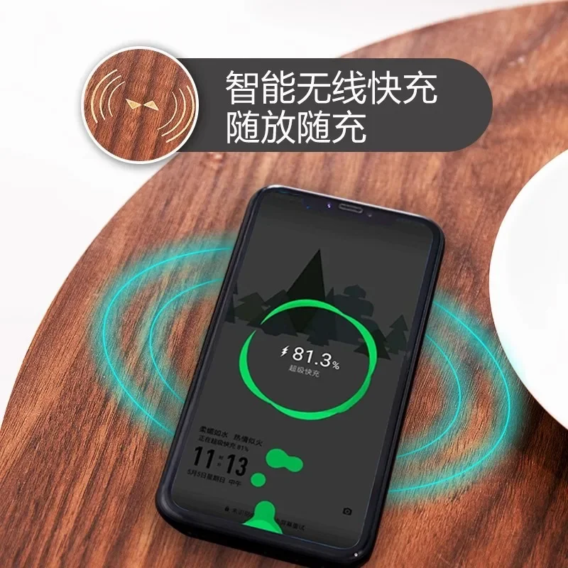 Smart bedside  wireless charging music coffee table