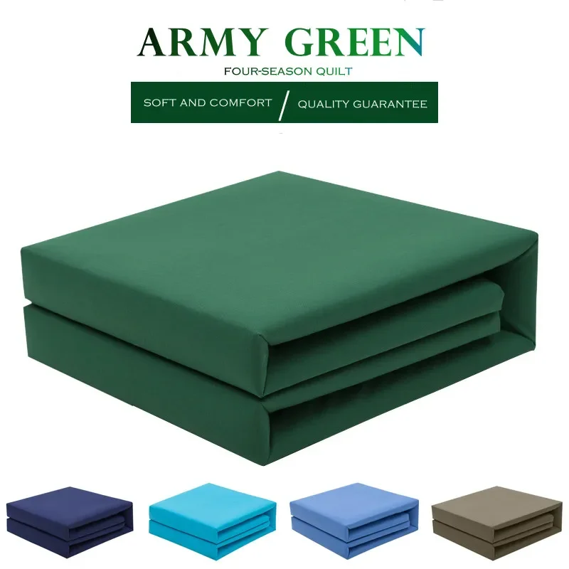 

WASART Four seasons army green quilt nap throw blanket adult student soft bedspread spring autumn cozy comforter luxury bedding