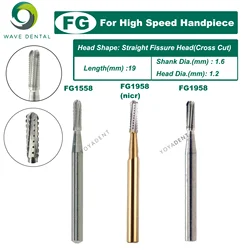 WAVE Dental Carbide Burs Tungsten Carbide Bur Cutting FG High Speed Dental Drill Bits Dentistry Strawberries Dentist Tools