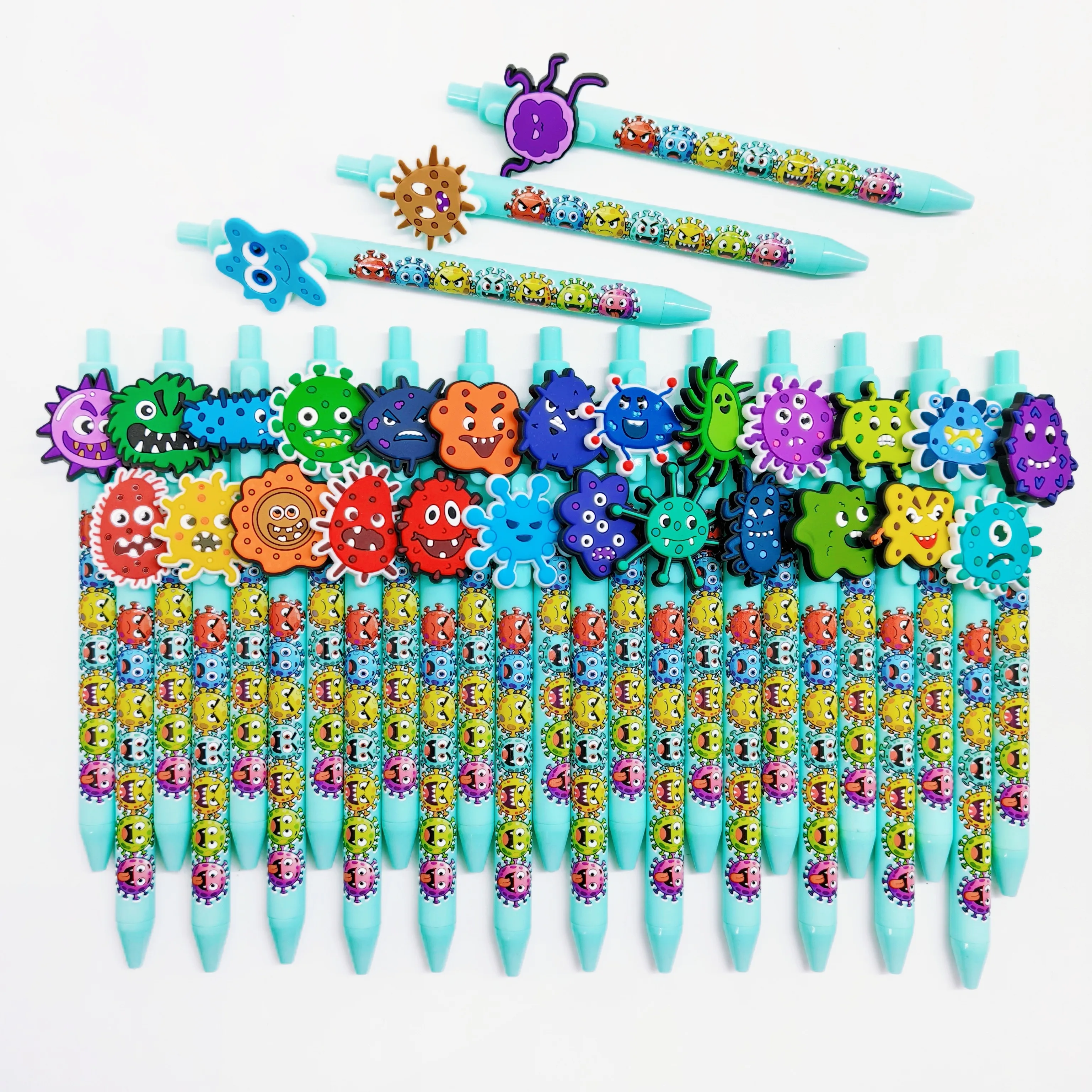

10pcs/20pcs Virus Microbial Creative Styling Ballpoint Pen Virus Series Ballpoint Pen Writing Stationery