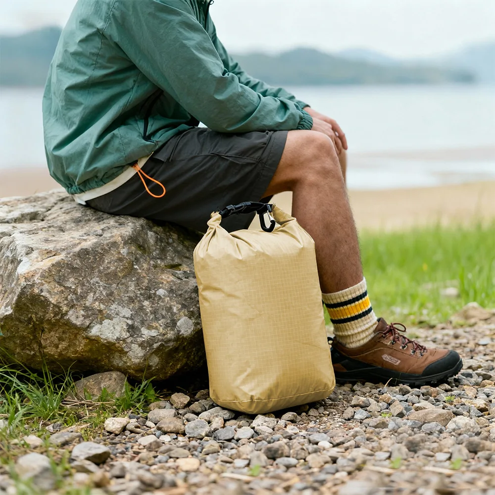 Ultralight Waterproof Dry Bag Roll Top Bucket Bag Large Capacity Foldable Lightweight for Canyoneering Swimming Adventure Paddle