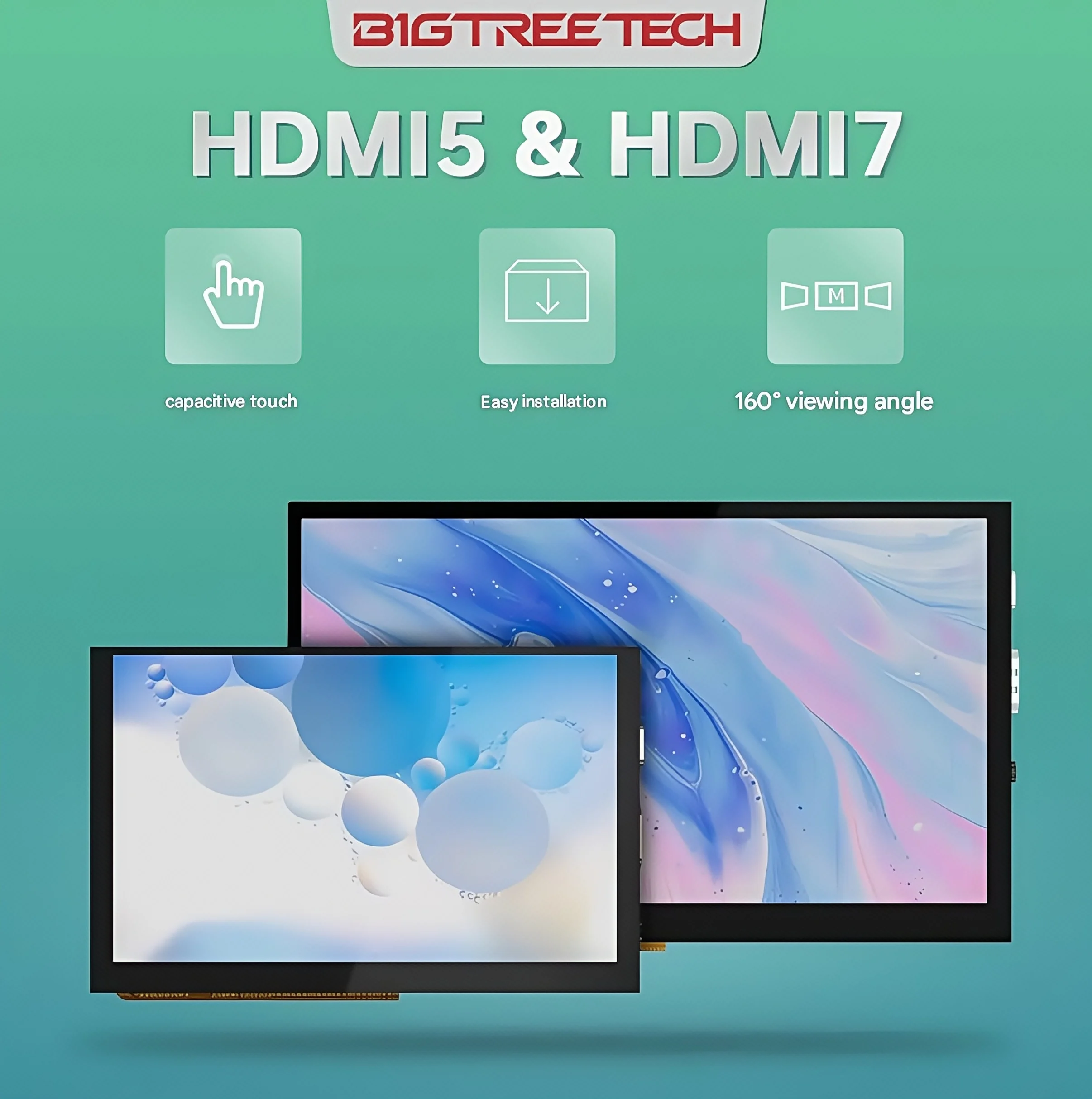 BIGTREETECH HDMI5/HDMI7 3D Printer Screen Small Display Raspberry Pi IPS Touch DIY Accessories