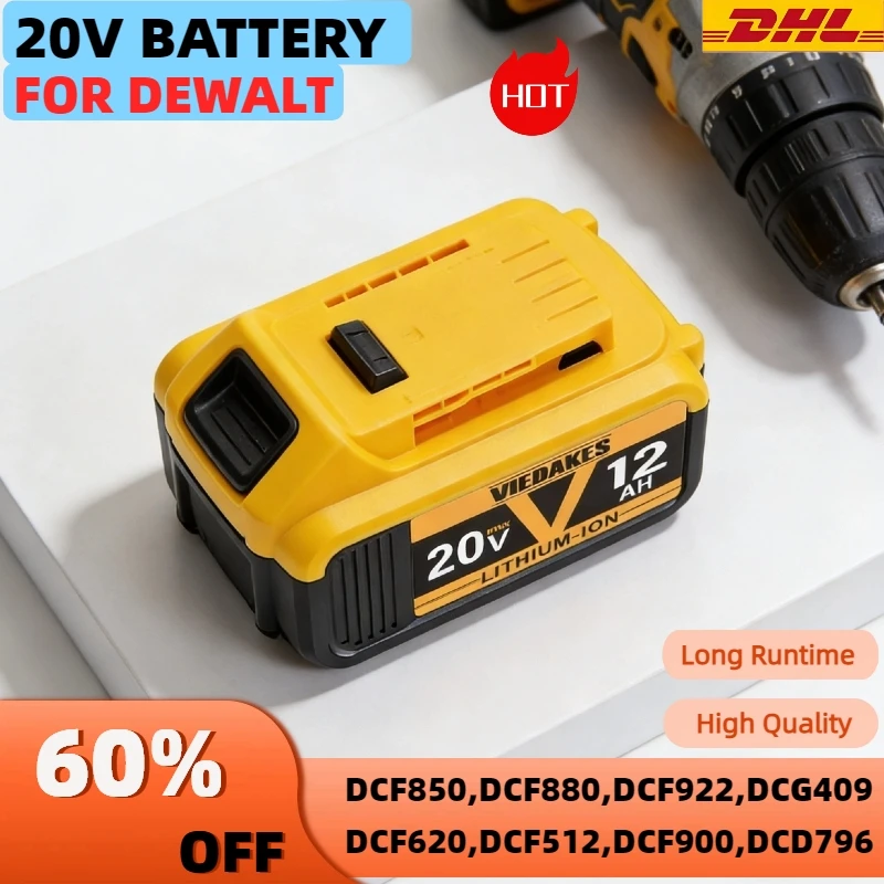 

for dewalt 20V Battery 18V 5AH 6Ah 60V 9Ah For DCB182 DCB200 DCB606 DCD805 for dewalt outillage power tools Battery.