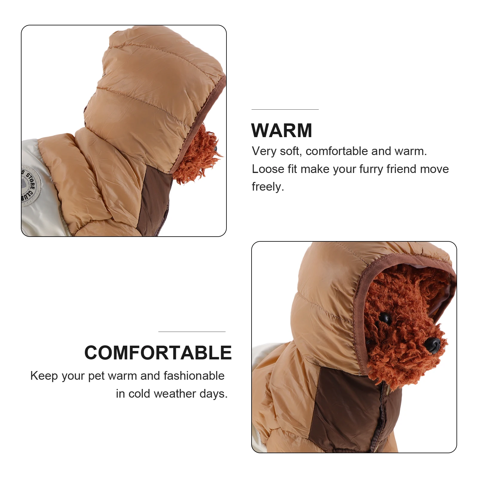 

Cotton Dog Vest Winter Pet Clothes Puppy Costume Warm Supply Outfit Soft Comfortable Trendy Design Loose Fit Reducing Hair