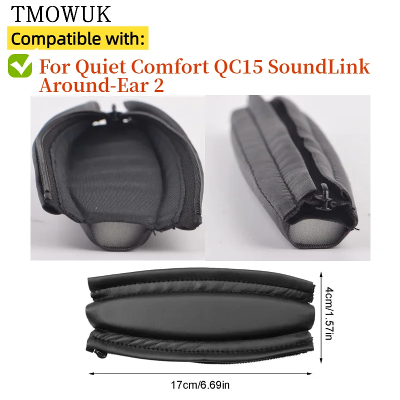 

For Quiet Comfort QC15 SoundLink Around-Ear 2 Top Replacement Leather Sponge Headphone Cover Headband Cushion Pads