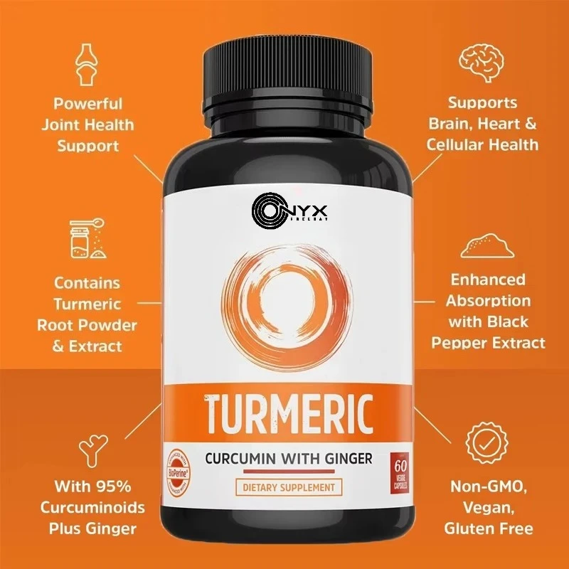 Curcumin and ginger contain Bioperine 1800mg, maximum joint comfort super antioxidant 30 parts, and 60 vegetarian capsules