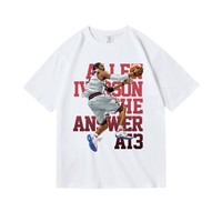 Summer New Lakers Kobe Bryant and James Warriors Star Fashion Casual High-quality Graphic Print Round Neck Short-sleeved T-shirt