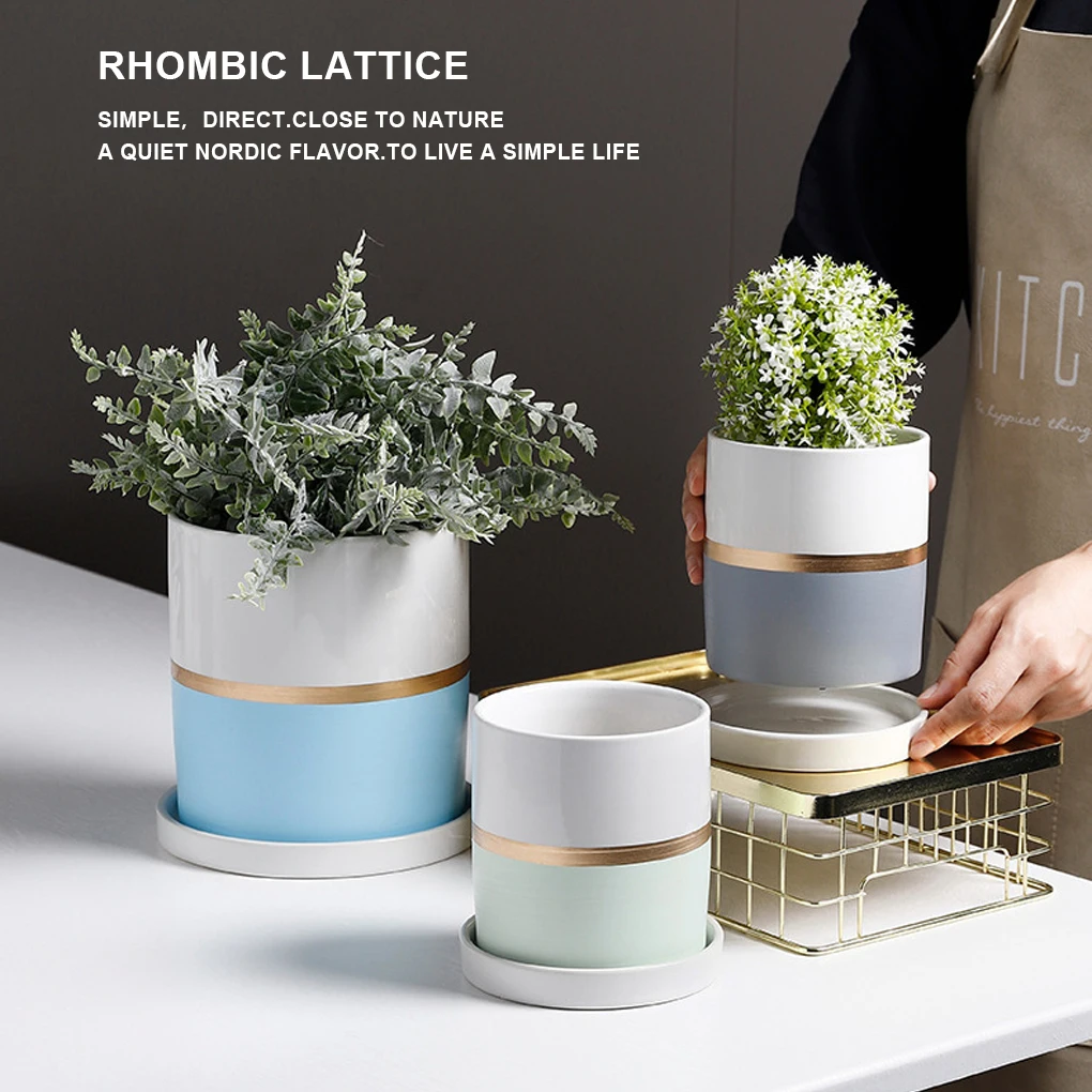 Ceramics Weather-resistant Flower Pots For Both Indoor And Outdoor Materials Ceramic Flower Pots red 14 14