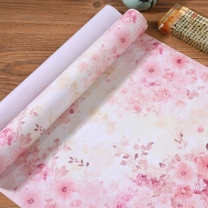 Chinese Calligraphy Long Scroll Paper Semi Ripe Xuan Paper For Brush Writing Creation Half Rice Paper Art Painting Study Supply