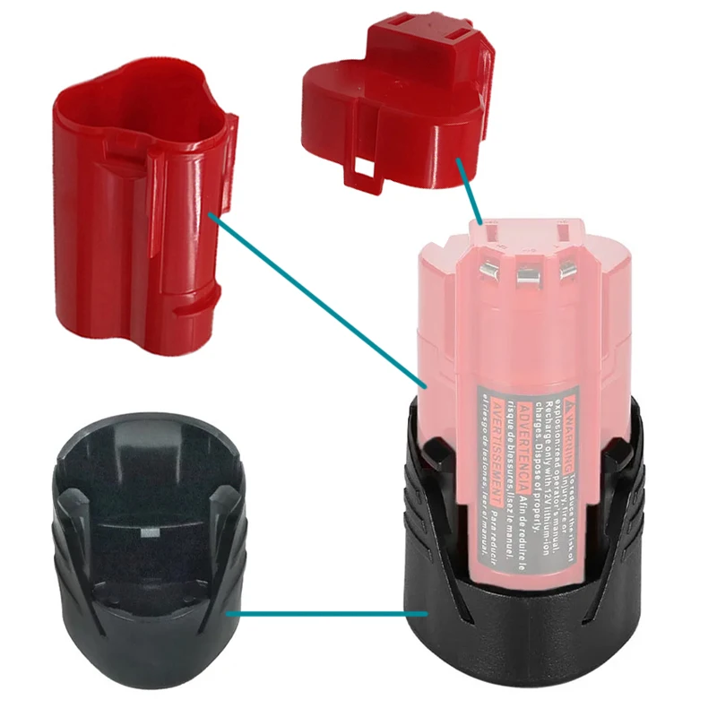 For M12 12V Lithium Ion Battery Plastic Bottom Shell Case Box Parts For Milwaukee 48-11-2411 Li-ion Battery Fittings Accessory