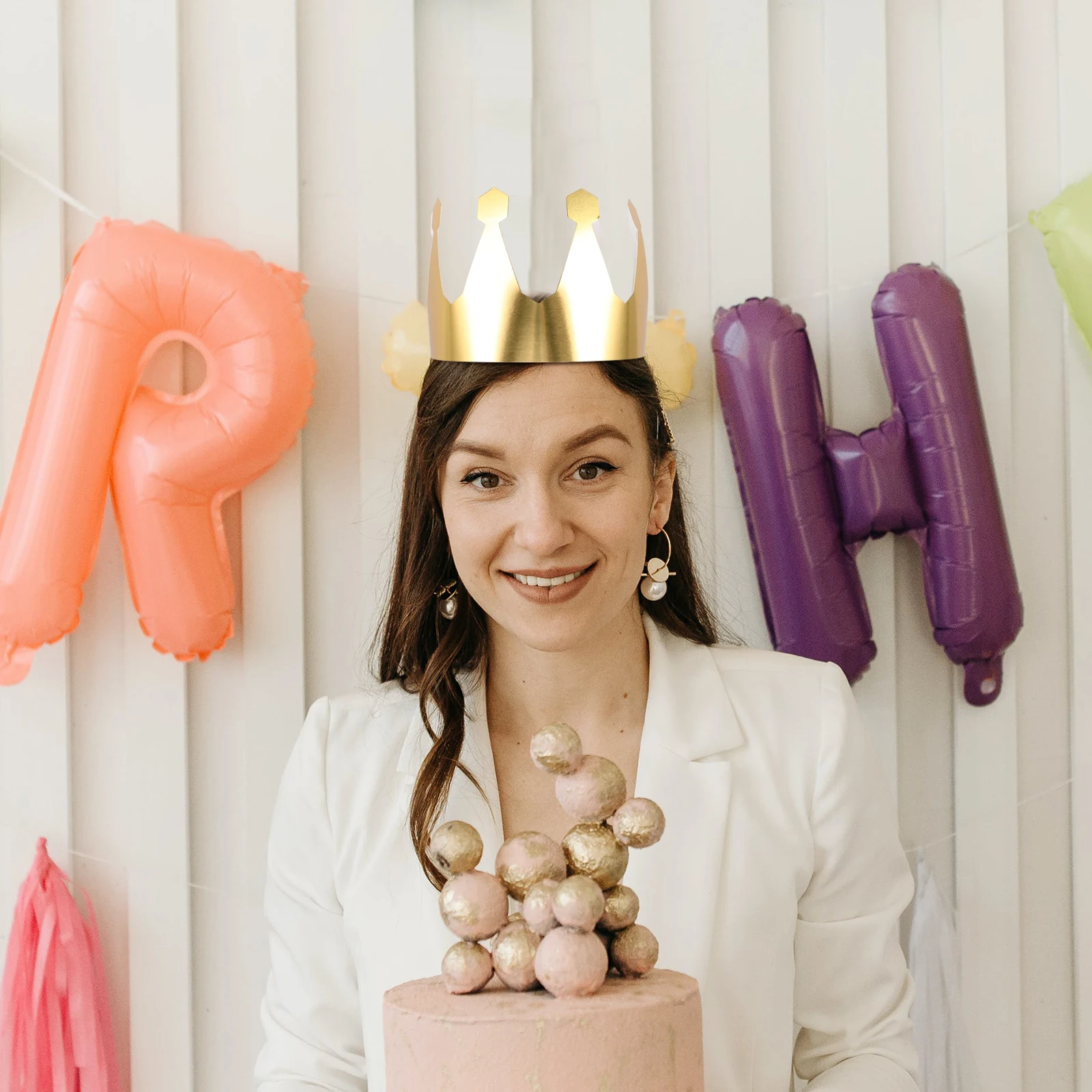 

24 Pcs Paper Crown Hat Birthday Party Hats Celebration King Crowns Headband Child