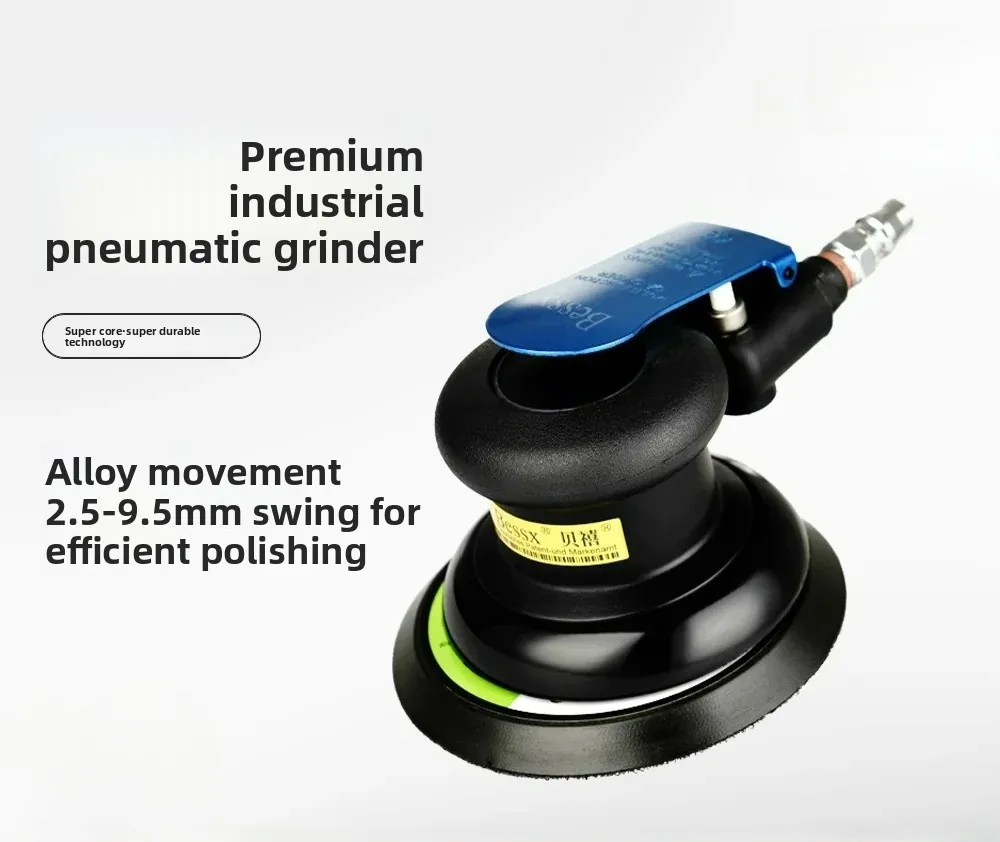 Industrial Grade Pneumatic Orbital Sander 5 Inch 6 Inch Air Dry Polisher Grinder with Dust Extraction for Auto Wood Metal