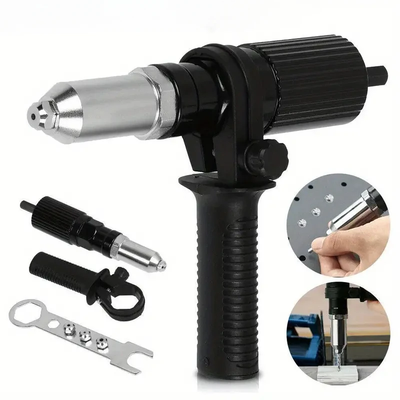 

Electric Riveting Gun Adapter Professional Tool Nozzle Cordless Conversion Connector Power Accessorie for Electric Drill