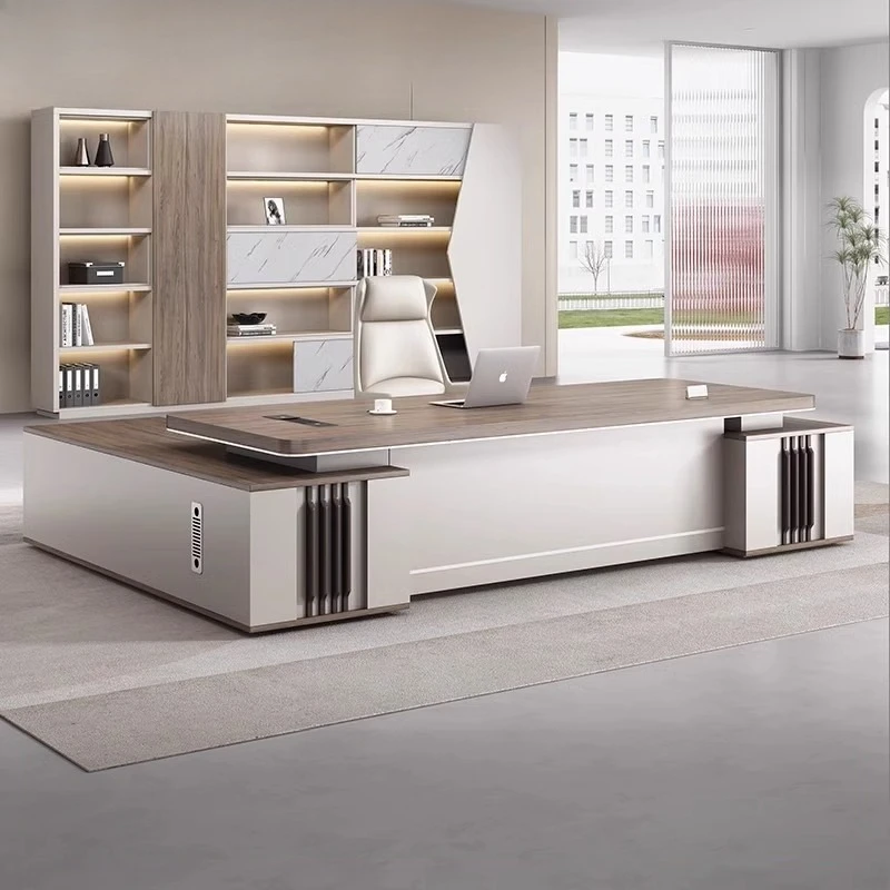Boss desk Modern minimalist general manager desk Office full set of furniture table and chair combination president desk