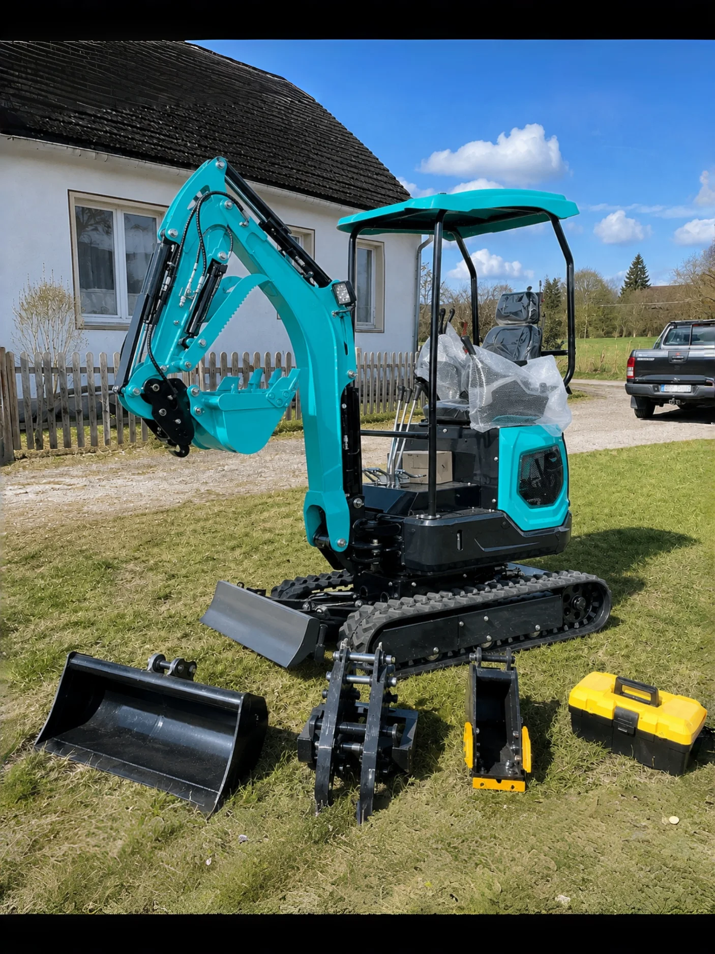 Fabrik liefert kundenspezifischen Minibagger mit Kubota-Motor, 1,8 Tonnen hydraulischer Raupenbagger, Euro 5 EPA für Garten-, Bauernhof- und Baugewerbe. – Detail 2