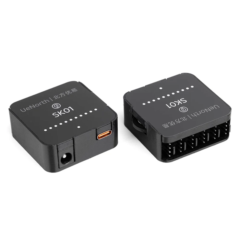 RGEEK 4Pin PWM 6 Ports Fan Hub Governor Speed Controller Water Cooling Pump Speeder High Power, TYPE-C / DC Power Input