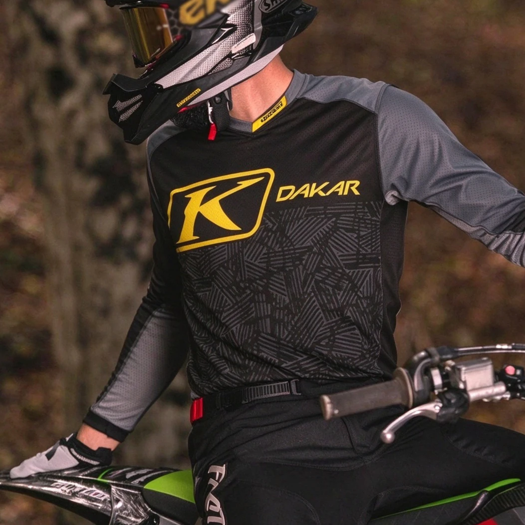 BMX DH MTB Long Sleeved T-Shirt Bicycles Clothes Summer KLTM Retro Motocross Jerseys Motorcycle Mountain Bike Cycling Clothing