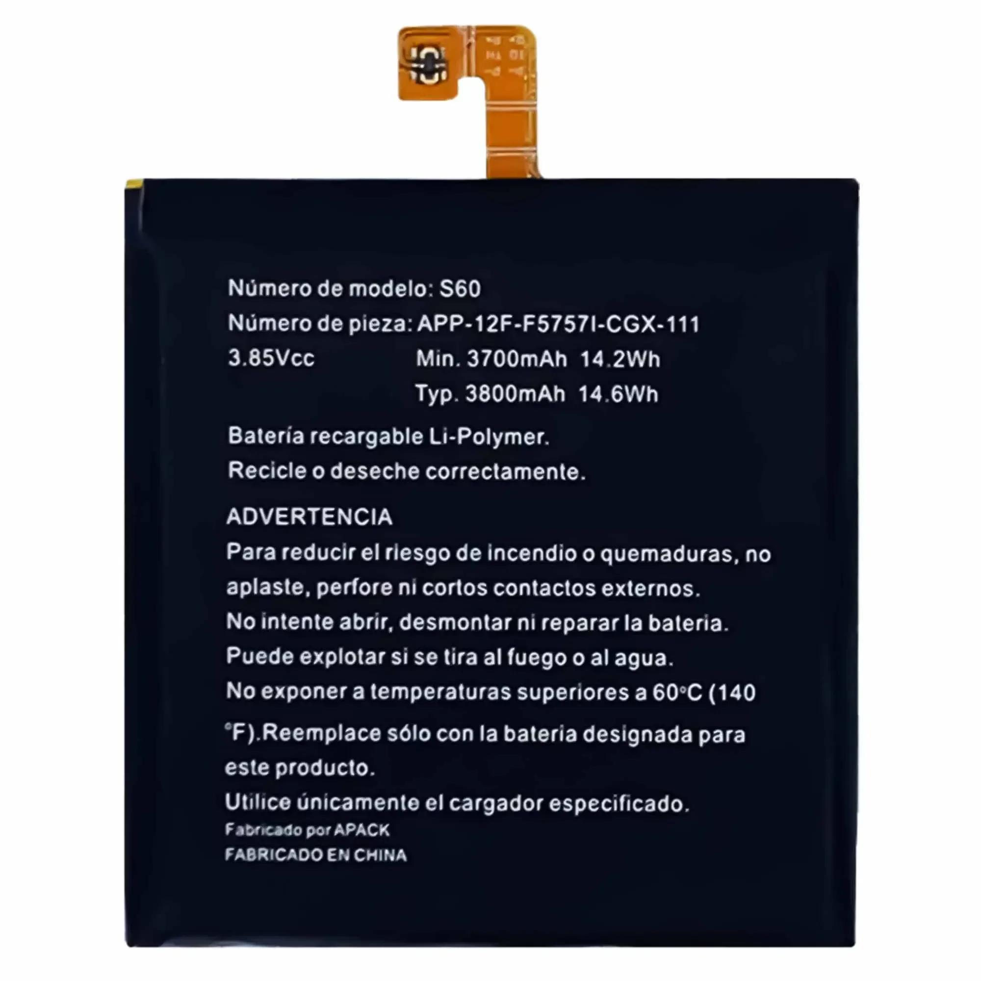 100% Original Replacement Battery For Caterpillar Cat  S60 CUBA-BL00-S50-000 458002-S40 APP-12F-F57571-CGX-111 BATTERY
