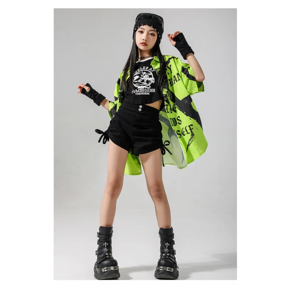 Theeper Hip Hop Outfit Street Dance Training Suit Jazz Stage Wear Camo Oversize 2Pcs K-pop Streetwear Tactical Dance Tracksuit