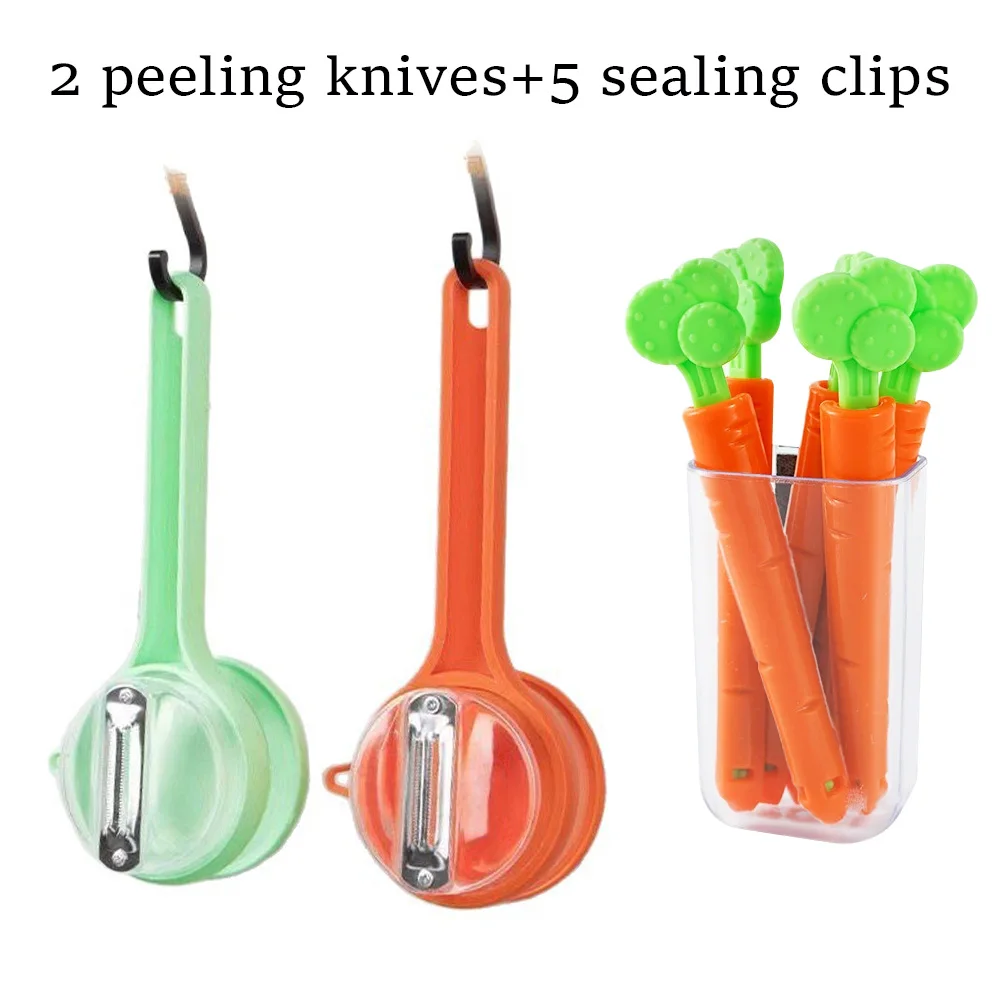 

Multifunctional Kitchen Peeler Storage-Type Paring Knife Washable Easy-Clean Tool for Potatoes Carrots Fruits Vegetables