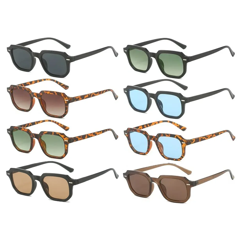 1Pc Fashionable Small Square Sunglasses with Multi-Color Pc Lenses, Trendy Eyewear Suitable for Driving and Traveling