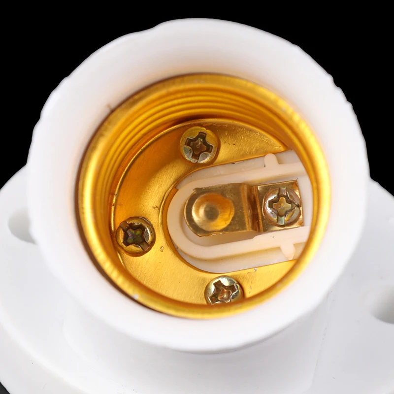 E27 Lamp Base Socket 45 Degree Angle Oblique Screw Plastic Light Bulb Base Wall Lamp Holders Adapter Converter AC 250V
