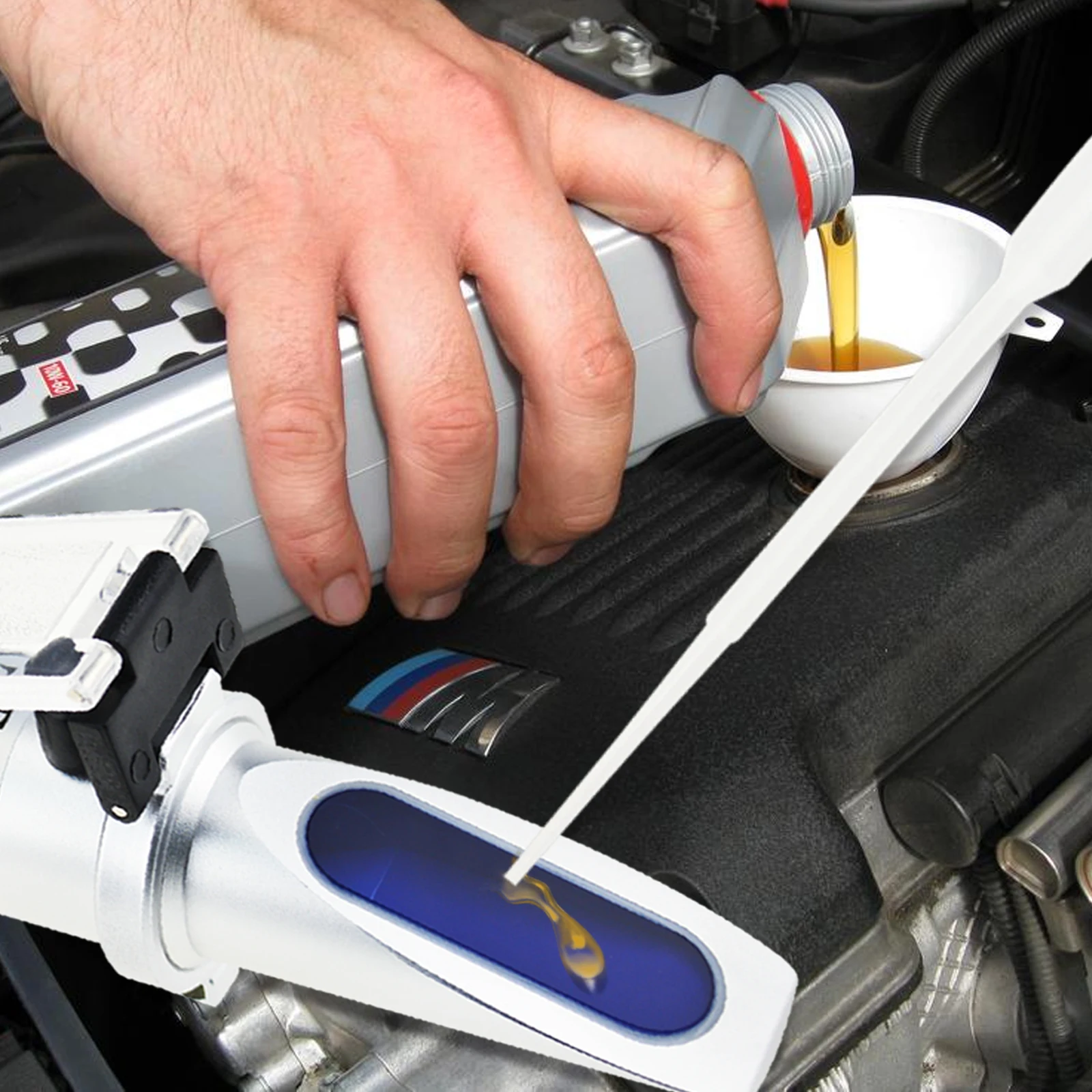 Professional 5-in-1 Digital Automotive Refractometer for Coolant, Battery Fluid, Antifreeze, Screen Cleaning with ATC