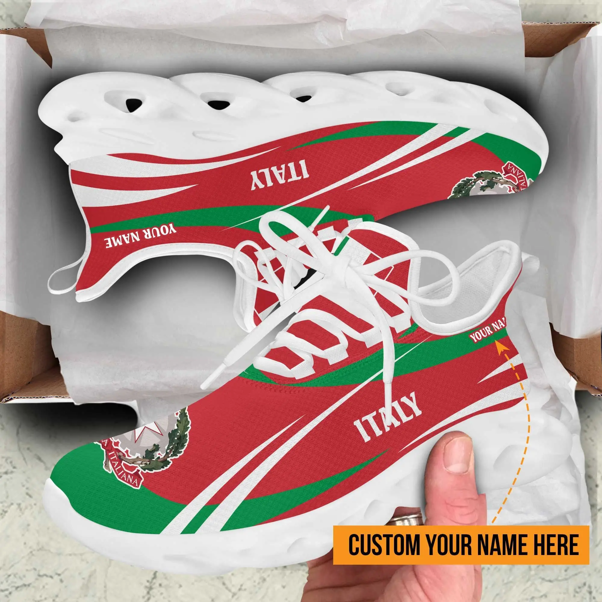 Le più nuove scarpe da ginnastica da uomo di tendenza italia Flag Design scarpe da ginnastica sportive per scarpe da corsa traspiranti in Mesh da uomo scarpe da Tennis di moda