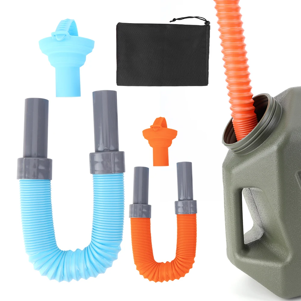 

1SET RV Water Inlet Pipe Camping Bucket Fill Up Hose Leak Proof Flexible Camping Bucket Water Pipe Kit Motorhome RV Accesories