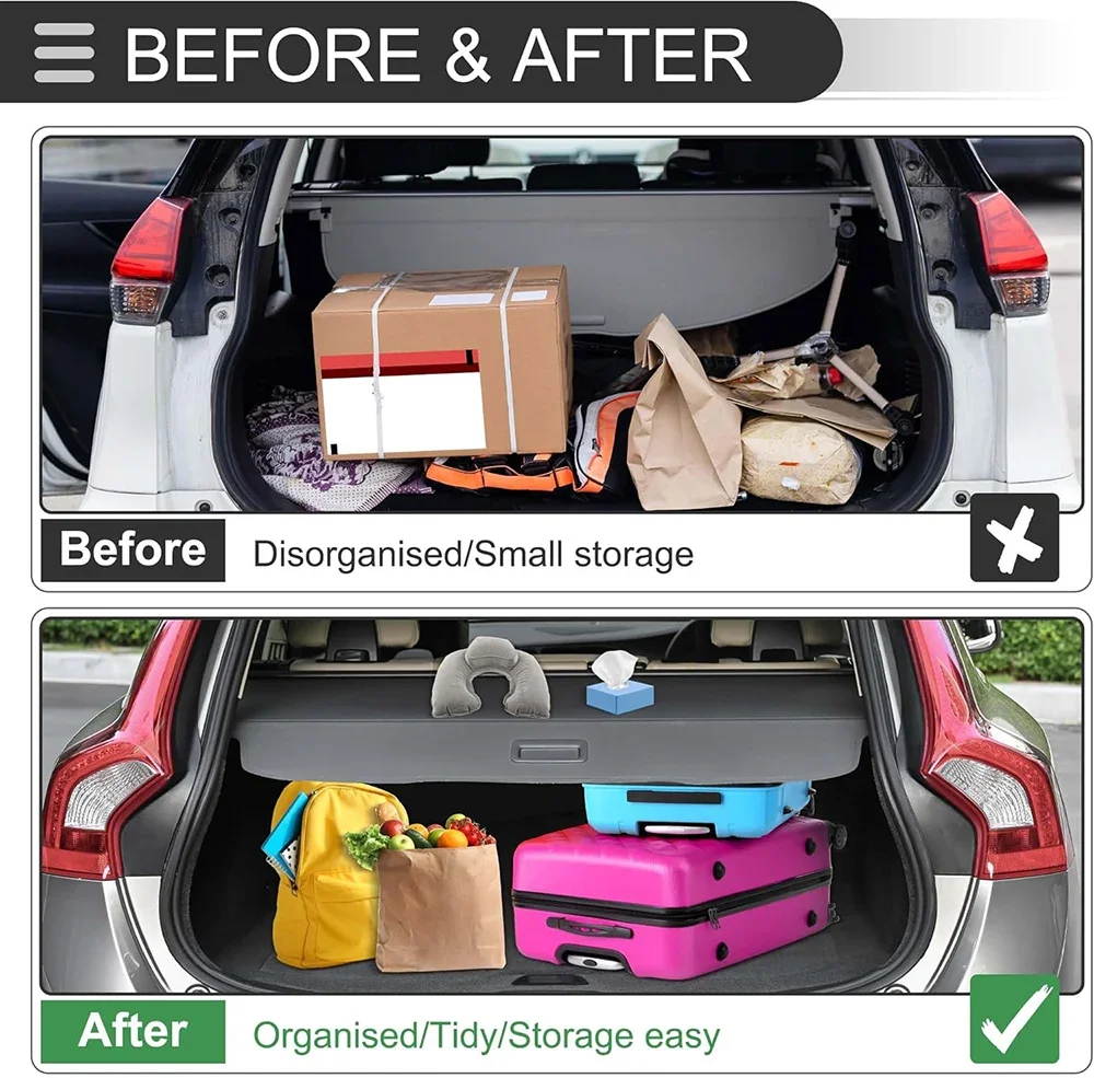 Retractable Cargo Cover for Hyundai Palisade 2024 - 2020 Rear Trunk Organizer Privacy Security Screen Shield Shade Accessories