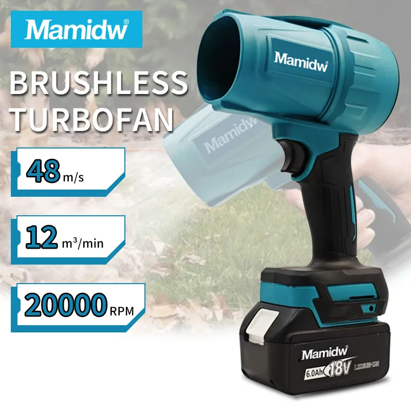 

18 В жестокий вентилятор, турбореактивный вентилятор, электрическая воздушная тряпка, скорость ветра, турбо перезаряжаемый с подсветкой, автомобильная очистка для штифта батареи Makita