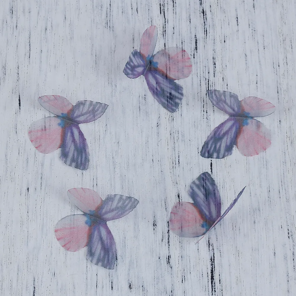 8Seasons Multicolor Organza For DIY & Craft Ethereal Butterfly Handmade DIY Making Earrings Necklace Jewelry Gift 30mmx22mm,5PCs