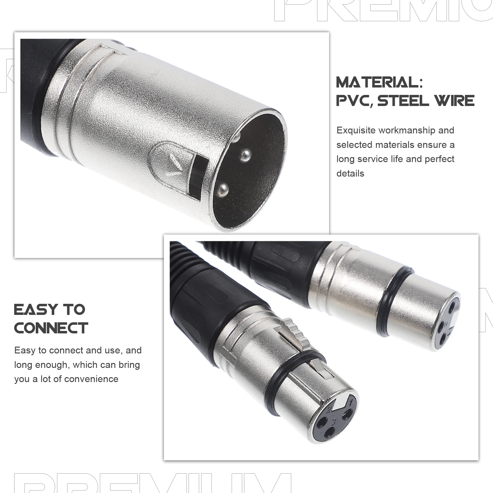 

Xlr Splitter Cable Stereo Audio Cable For Speaker Electric Microphone Extension Connector Adapter 2 Female Ports Home Studio
