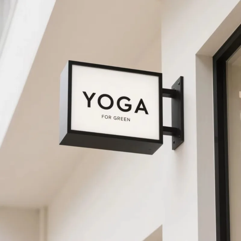 

Indoor LED Lighting Sign Billboard Circular Steel Light Box for Commercial Store Hanging Installation