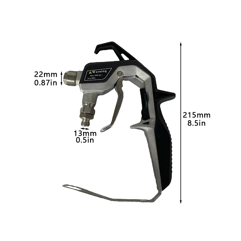 3600Psi 24.8MP  2-Finger Airless Paint Sprayer Gun X-Tip 517 With Guard Filters For High Pressure Paint Spra