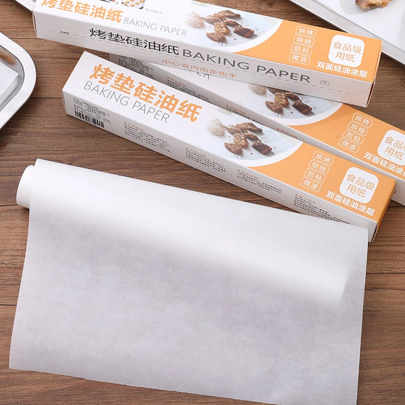 5 Meter Baking Cooking Paper Greaseproof Oven Baking Paper Food Grade Processing Rectangular Baking Sheet for Bakery BBQ Party