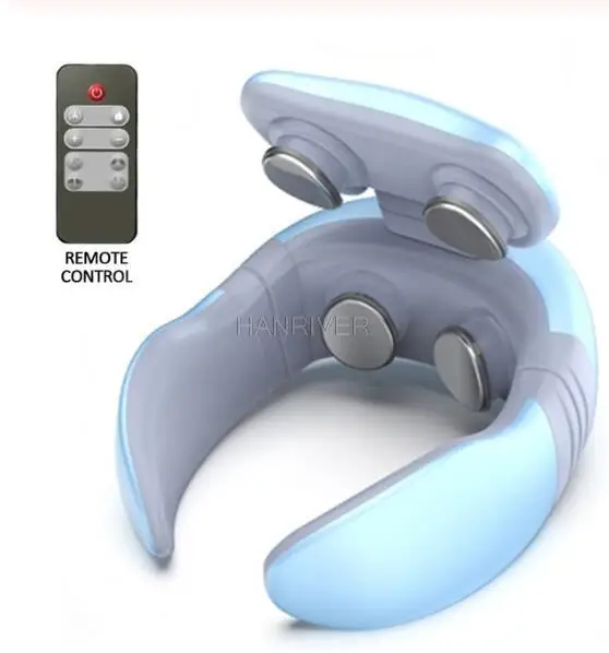 جهاز تدليك الرقبة الذكي 4D القابل لإعادة الشحن لتخفيف آلام الرقبة، مدلك الرقبة الكهربائي مع 3 أوضاع و15 سرعة