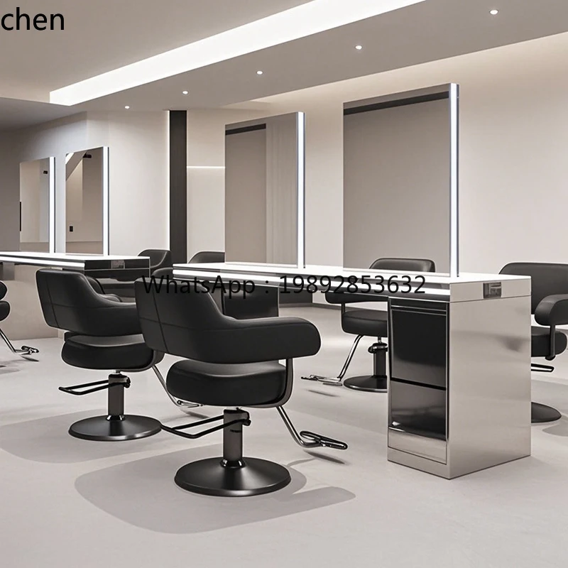 YFY  Barber Shop Mirror Hair Salon High-end Hair Perming and Dyeing Table Fashion Hair Cutting Mirror Table