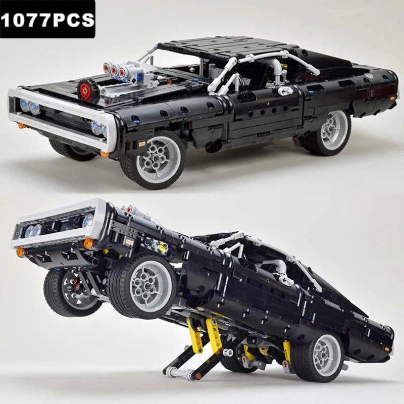 

Technical Car Dodged Charger Racing Car Building Blocks Model Movie Fast And Furious Famous Vehicle 42111 Bricks Boy Toys Gifts