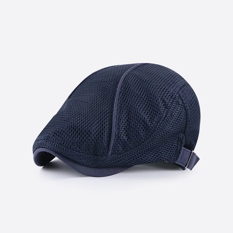 

Summer New Peaked Cap Casual Men's Beret Breathable Sun-proof Anti-ddos Mesh Advance Hats Women's Solid Color