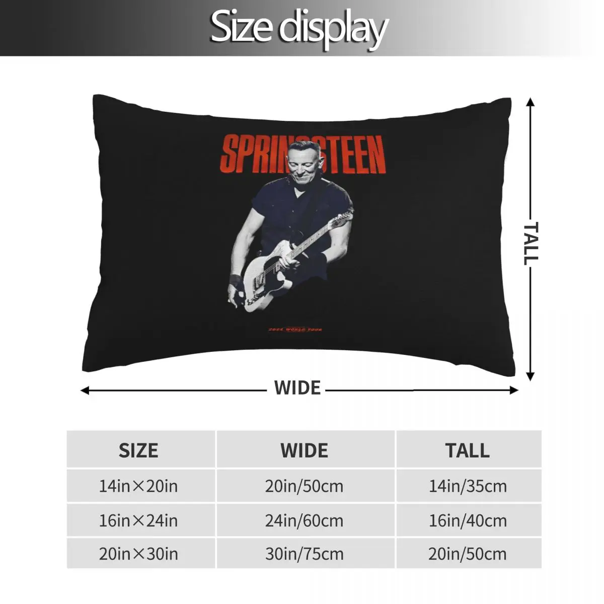 بروس سبرينغستين مستطيل المخدة غطاء الوسادة ديكور غرفة نوم السرير المنزل الراحة رمي وسادة #2