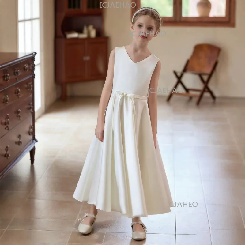 

2026 Children GirlsCostume Kids Piano Performance Stage Host Pageant Flower Girl Dress Formal Birthday Party Princess Gown