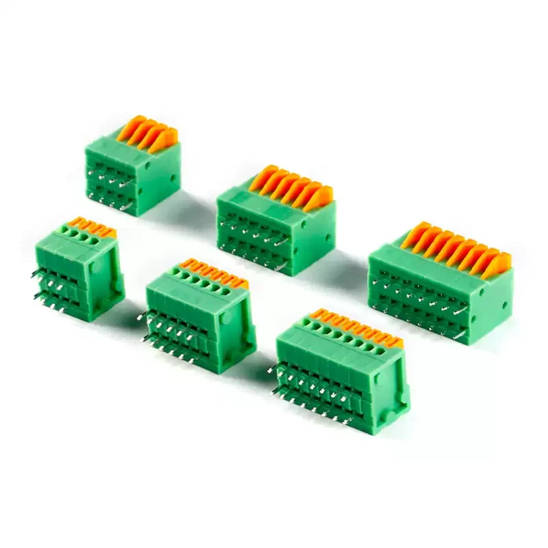 2,54mm Abstand kf141r Einst eck feder schrauben loser Klemmen block gerade/gebogener 2/3/4/5/6/7/8/9/10p Leiterplatte anschluss
