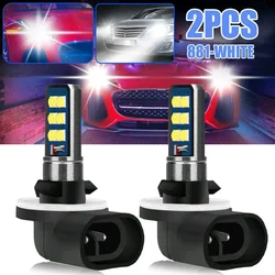 Bombillas LED blancas antiniebla para coche, faros delanteros de conducción, accesorios de luces antiniebla, 2 piezas, 6000K, H27, 881, 880, H27W, 12V, 24V