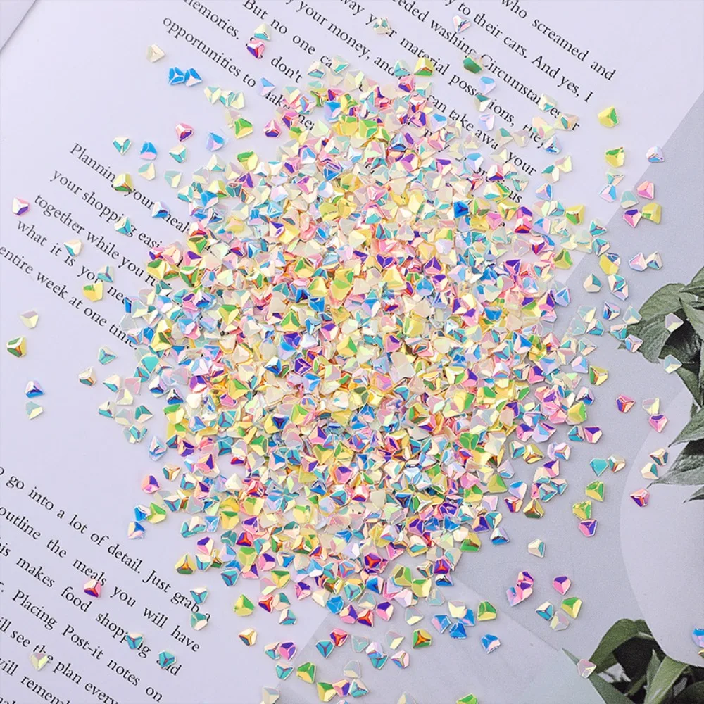 Nagelglitzer-Pailletten, 3D-Blumen-Herz, Nagelflocken-Design, holografische glitzernde Nagel-Pailletten für Frauen und Mädchen, Maniküre, DIY-Dekoration