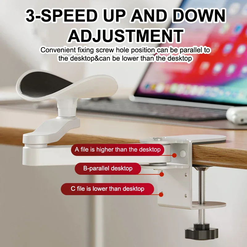 Computer Desk Arm Rest Pad Ergonomic Armrest Wrise Support Adjustable Rotate Extender Mouse Pad Armrest Bracket For Home Office