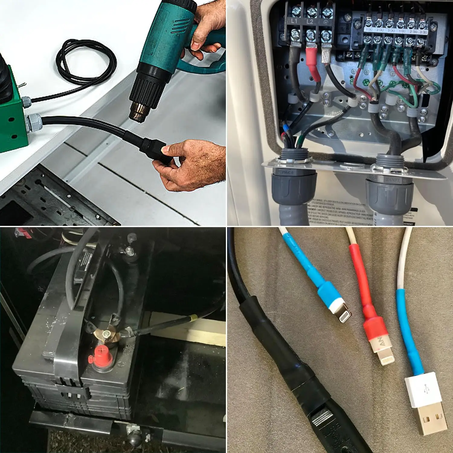 1 متر 4:1 4/6/8/12/16 مللي متر أنابيب الانكماش الحراري البحرية الصف لاصق مقاوم للماء اصطف الأسود البولي أوليفين التغطيه التفاف تقلص 4 إلى 1