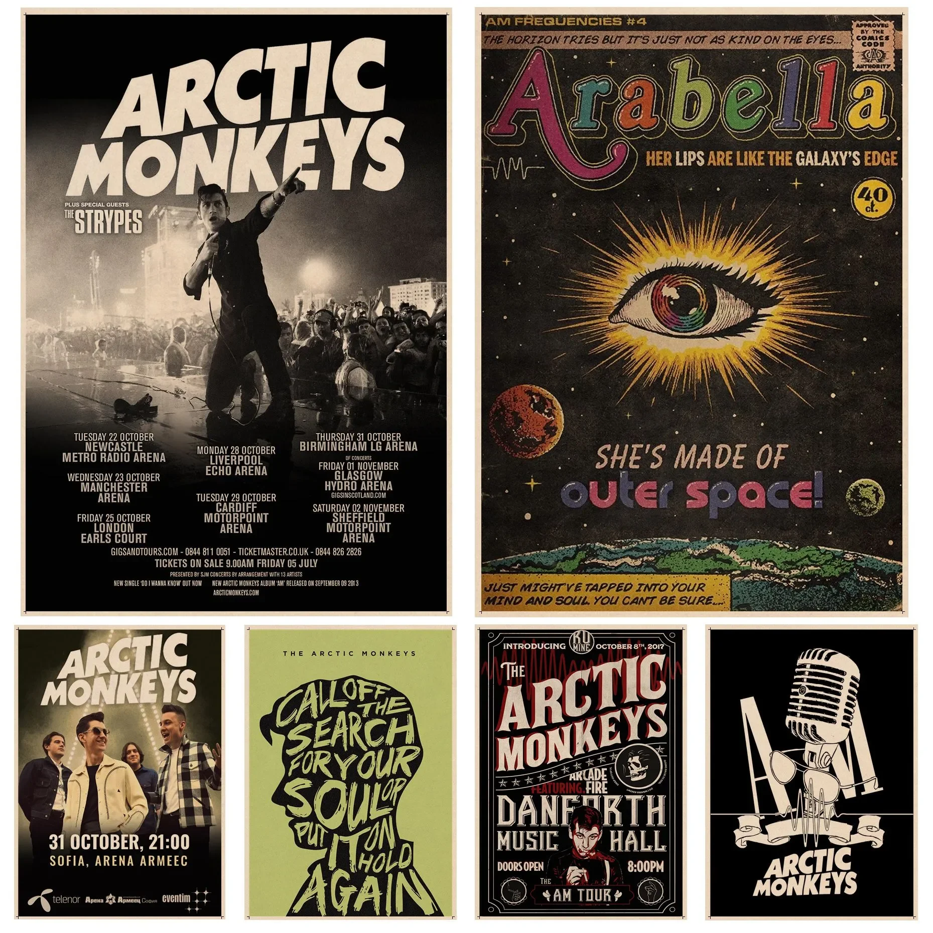 Affiches de singes arctiques, peinture sur toile imprimée, Jamie Cook Kraft, image murale moderne, Alex Turner, peinture Matt Helders, décoration de maison
